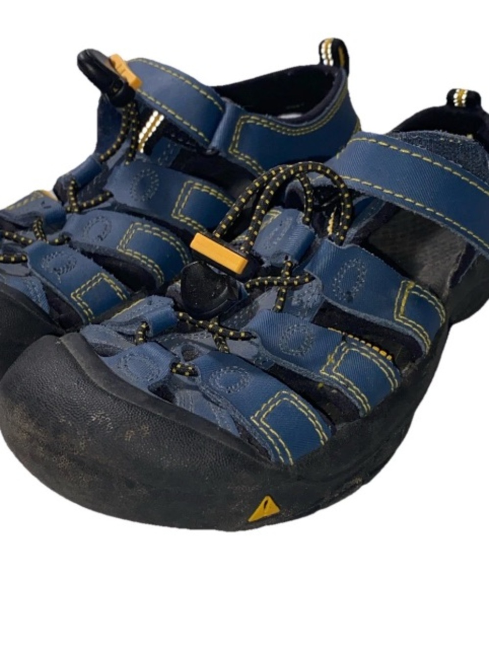 GOOD Keen Newport H2 Sandals Shoes Kids Size 4 Blue Waterproof Hiking Closed Toe